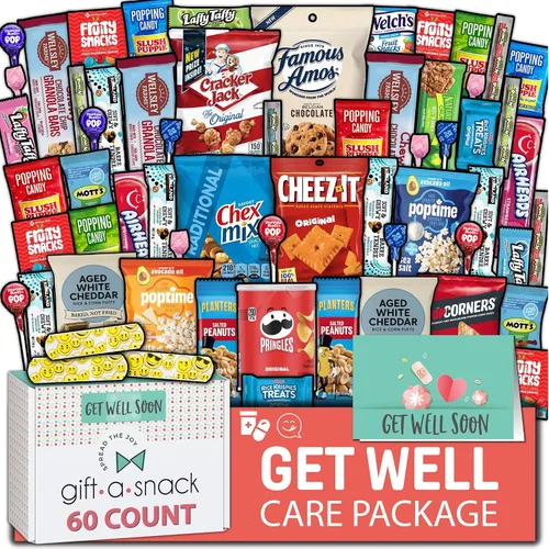Vista 13 de Gift A Snack - Caja de aperitivos paquete variado de dulces + tarjeta