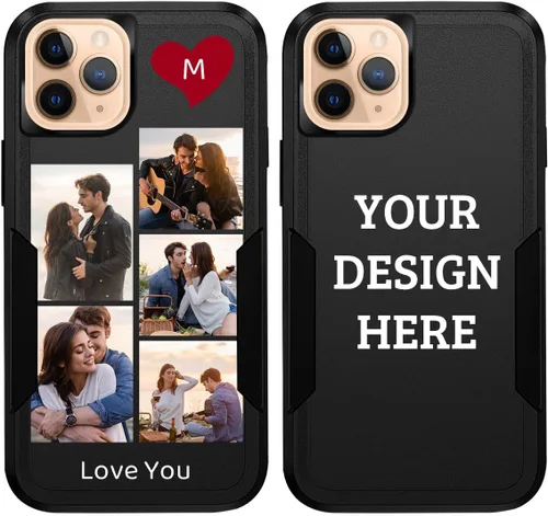 Vista 8 de Fundas de teléfono personalizadas con múltiples imágenes para iPhone 11 Pro Max, imágenes personalizadas, protección contra caídas, cuerpo completo
