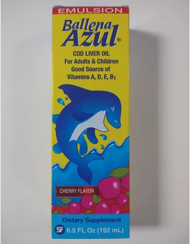 Vista 7 de Ballena Azul Aceite de Hígado de Bacalao para Adultos y Niños, Aceite de Hígado de Bacalao para Adultos y Niños, Buena Fuente de Vitaminas A, D, E