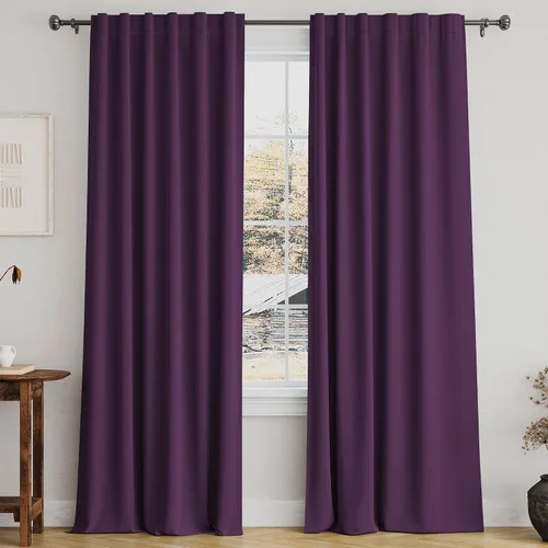 Vista 27 de Turquoize Cortinas Opacas con Aislamiento Térmico Paneles de Tratamiento de Ventanas con Bolsillo para Barra Paneles de Ventana para Ventanas