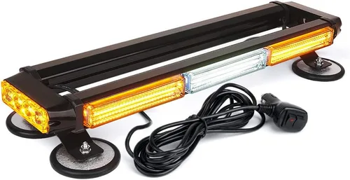 Vista 9 de Xprite Barra de Luces Estroboscópicas Intermitentes LED COB Ámbar para Techo de Doble Cara de 21" de Alta Visibilidad Luces de Baliza de Advertencia
