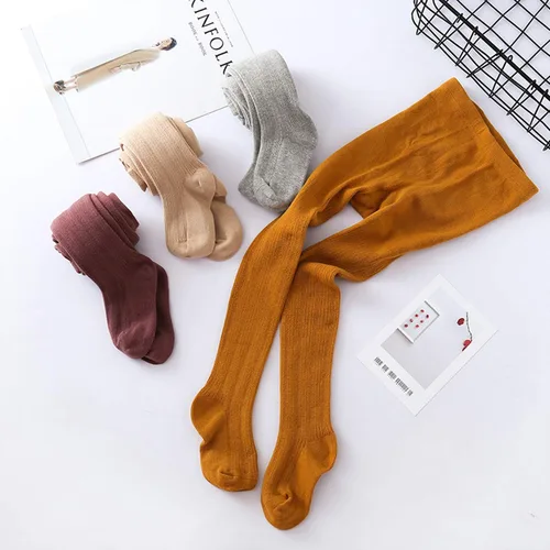 Vista 4 de Zando Acogedoras medias de algodón para bebés, mallas suaves para recién nacidos, leggings de algodón para niñas