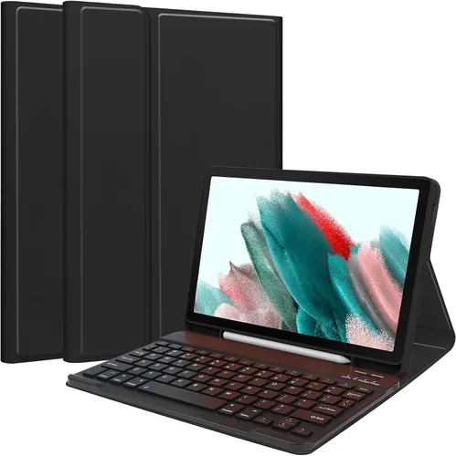 Vista 24 de Funda de teclado para Samsung Galaxy Tab S6 Lite de 10.4 pulgadas 2024/2022/2020, funda protectora Magentic con soporte para S-Pen y teclado Negro
