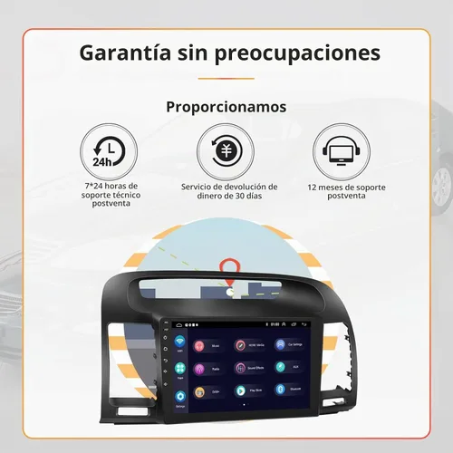 Vista 7 de Estéreo de coche Android 13 para Toyota Camry 2000 2001 2002 2003 2004 2005 2006 9 pulgadas pantalla táctil Radio con Carplay Android Auto Hi-Fi