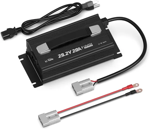 Vista 11 de LiTime Cargador de batería LiFePO4 de 24 V 20 A, IP67 impermeable de 24 V con activación de batería, cargador inteligente de 3 etapas para RV