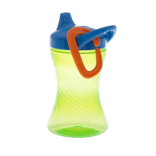 Vista 5 de Nuby Vaso antiderrames con boquilla dura de fácil agarre, de 10 onzas, para bebés de 6 meses, color verde/rojo/azul (paquete de 36)