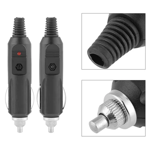 Vista 7 de 5 unids accesorio de coche macho encendedor de cigarrillos zócalo, 12 V 24 V 5A DIY enchufe conector con indicador