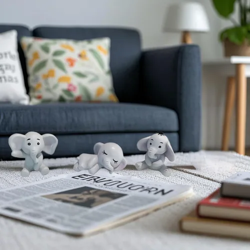 Vista 4 de Figuras miniatura de elefante, resina en miniatura, decoración de elefante, lindo adorno para tartas, figuras de animales pequeños, decoraciones