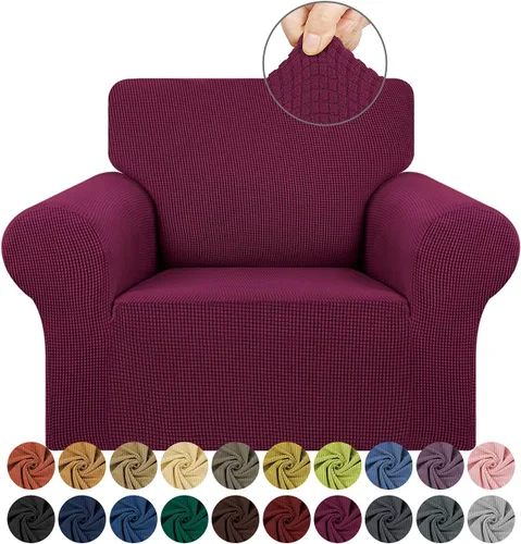 Vista 63 de KEKUOU Funda elástica para sofá biplaza, funda de sofá para sofá de 2 cojines (55-78 pulgadas), protector de muebles con parte inferior elástica