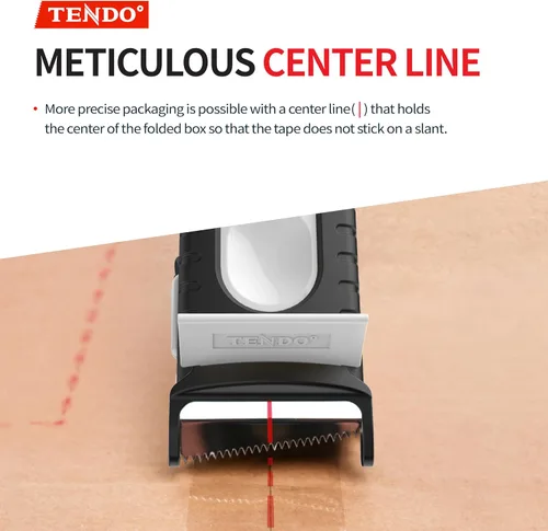 Vista 7 de Dispensador de cinta de envío resistente: TENDO° Premium Line - Dispensador Master Piece de 2 pulgadas reutilizable, reemplazable y ecológico