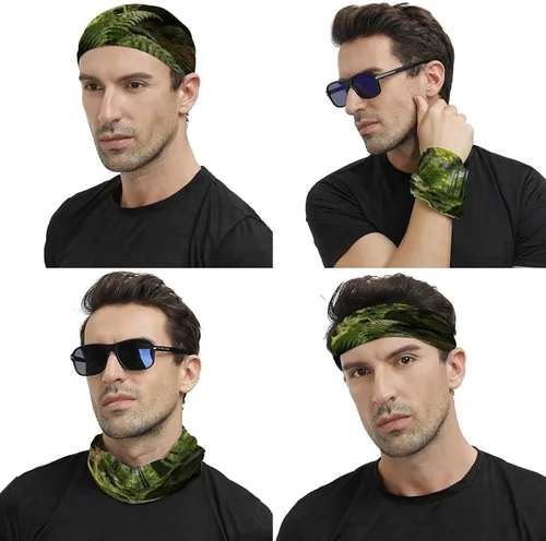 Vista 4 de Forest Face Scarf Cover Ear Loop Hole,Outdoors Face Mask for Women Men Sports Yoga Running Hiking Ski Snowboard,Cooling Neck Shield Scarf Cycling