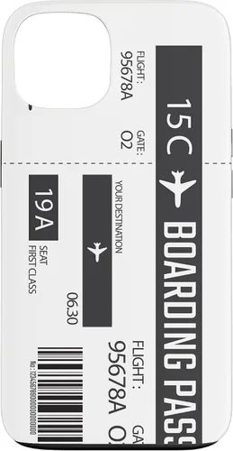 Vista 7 de Tarjeta de embarque de avión, boleto de avión, divertido estuche de regalo de viaje para iPhone 17