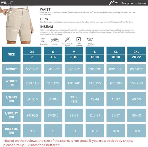 Vista 7 de Willit - shorts de senderismo para mujer, de 10 pulgadas, elásticos, para golf, activos, de secado rápido, pantalones cortos de verano