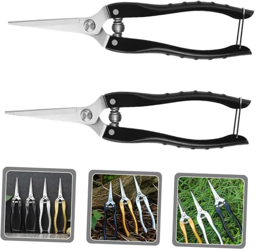 Vista 9 de Housoutil Tijeras de poda de jardín resistentes, mango ergonómico para arreglos florales, corte de plantas, jardín