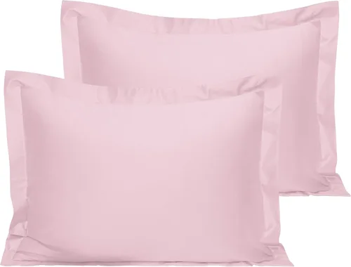 Vista 17 de NTBAY Fundas de almohada estándar de algodón – Fundas de almohada de algodón egipcio de 500 hilos, paquete de 2 fundas de almohada Oxford súper