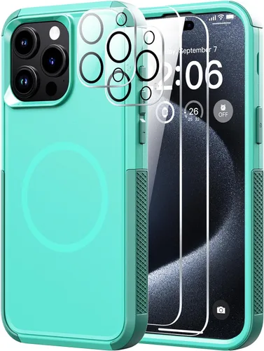 Vista 48 de Diverbox Funda para iPhone 13 [compatible con MagSafe] [con protector de pantalla] [a prueba de golpes] [a prueba de caídas] Funda de protección