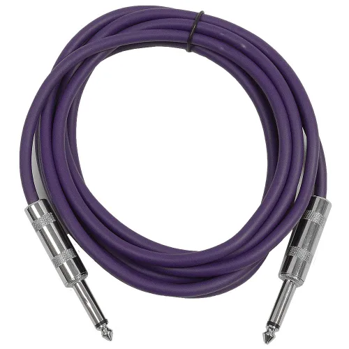 Vista 4 de Seismic Audio Cables para altavoces de guitarra, cables de guitarra TS de ¼”, negros, 2 pies