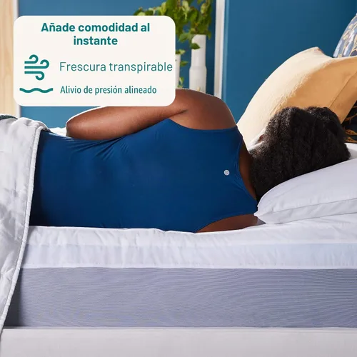 Vista 2 de Sleep Innovations colchoneta de capa doble para colchón, 4 pulgadas
