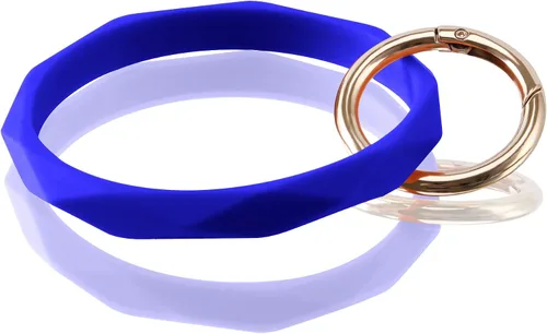 Vista 17 de Llavero pulsera de silicona para mujeres y niñas en forma de diamante