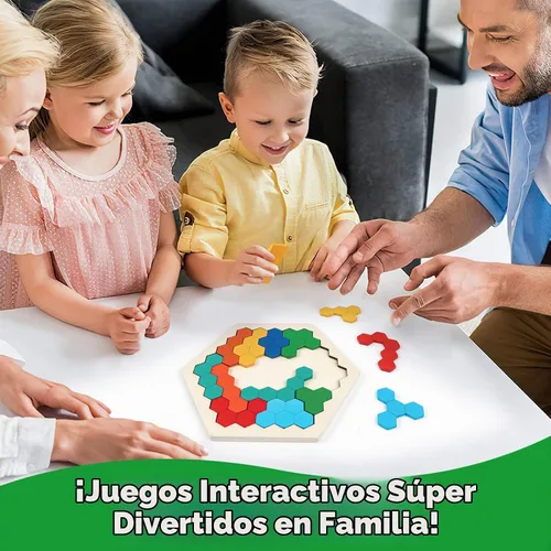 Vista 2 de Paquete de 2 rompecabezas de madera para cerebro Montessori Bloques Tangram