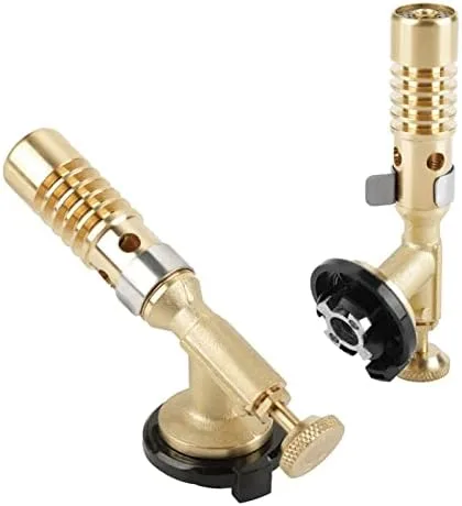 Vista 9 de Antorcha de cocina BBQ Llama Camping Profesional Portátil Latón Cocina Cocina Gas Butano Antorcha Culinaria Soldadura BBQ Pistola de llama Kit
