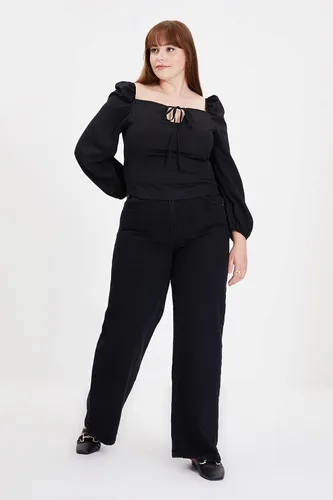 Vista 7 de Trendyol Jeans de pierna ancha de cintura alta para mujer