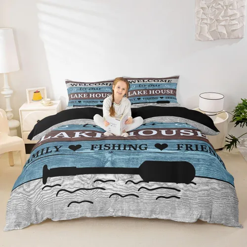 Vista 40 de Erosebridal Funda de edredón de ancla náutica, juego de ropa de cama con brújula oceánica, tamaño individual para niños, adolescentes, adultos