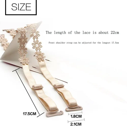 Vista 7 de Women Bra Straps Flower Lace Adjustable Underwear Strap Replacement Shoulder