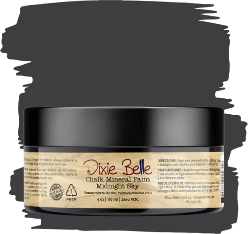 Vista 209 de Pintura para muebles con acabado de tiza Dixie Belle Paint Company - Amatista (4oz) - Pintura mineral de tiza chic púrpura profundo mate