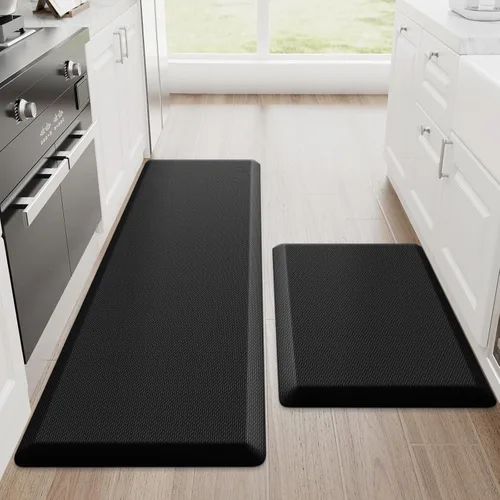 Vista 26 de StepRite Tapetes de cocina, 2 tapetes acolchados, antifatiga, para piso, de escritorio, antideslizante, impermeables, oficina, alfombras de 17.3 x