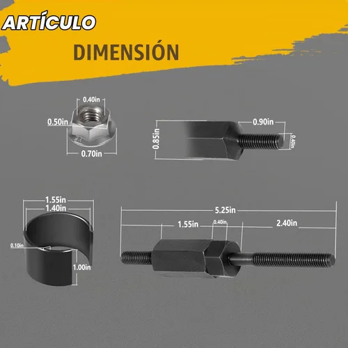 Vista 7 de Extractor de retiro del inyector de combustible 9010 para la herramienta de reparación del inyector diesel Cummins 5.9L y 6.7L, equivalente al
