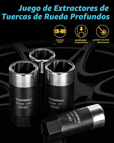 Vista 4 de Herramienta de extracción de tuerca de bloqueo de lengüeta - Juego de extractor de tuerca de lengüeta profunda de 6 piezas, removedor de tuerca