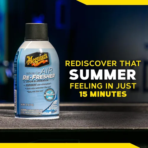 Vista 7 de Meguiar's - Aromatizante en aerosol para automóvil, elimina los olores fuertes del vehículo, aroma a brisa de verano (Summer Breeze), atomizador