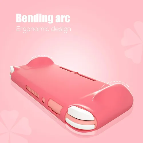 Vista 3 de Funda Grip para Nintendo Switch Lite, funda de silicona para Nintendo Switch Lite - Coral