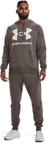 Vista 2 de Under Armour mens Rival Fleece Big Logo Hoodie (176) Fresh Clay/ Onyx White