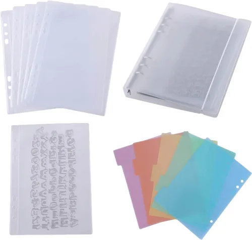 Vista 26 de BAOFALI 10PCS A5 Size Dividers for 6 Ring Binder,with Reinforced Edge and 10 Tabs,Paper Index Divider Category Page Tab Indexing Cards Die and Stamp