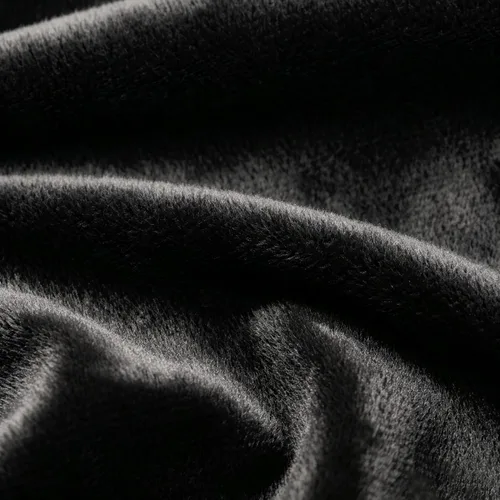 Vista 8 de TONGDADA Weighted Blanket Cover (Black Minky, 48''x72'' Duvet Cover)