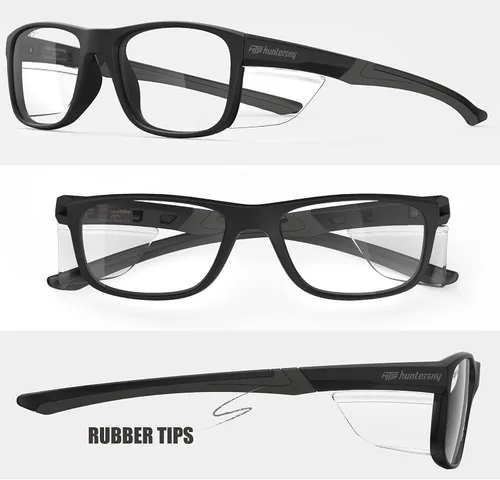 Vista 7 de HTS HUNTERSKY TR90NZZ - Lentes de seguridad con escudo lateral, tamaño pequeño, para mujeres y hombres, ANSI Z87, anti niebla, resistentes a