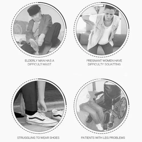 Vista 6 de ZAILHWK Lazy Zapatero ayudante con mango de cuerno de zapato para levantar zapatos, fácil de poner y quitar, portátil, calcetín deslizante