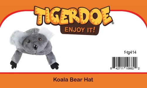 Vista 6 de Tigerdoe Sombrero de koala - Sombreros de animales - Disfraz de oso koala - Disfraces de animales de zoológico - Fiesta de la selva