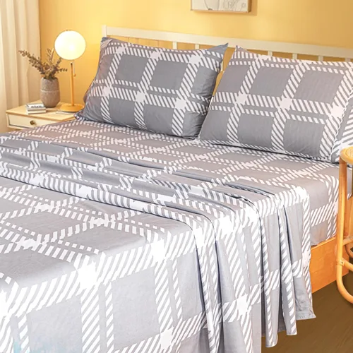 Vista 9 de Marquess Juego de sábanas de franela estampadas tamaño matrimonial, juego de ropa de cama de franela cepillada de microfibra con bolsillo profundo