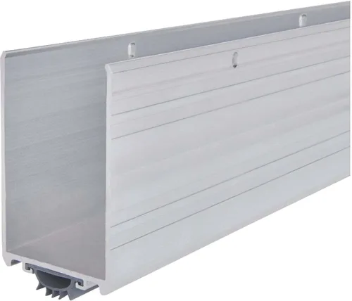 Vista 5 de M-D Building Products 68593 Burlete de aluminio y vinilo en forma de U con placa de patada para puerta inferior con tope de corriente de aire