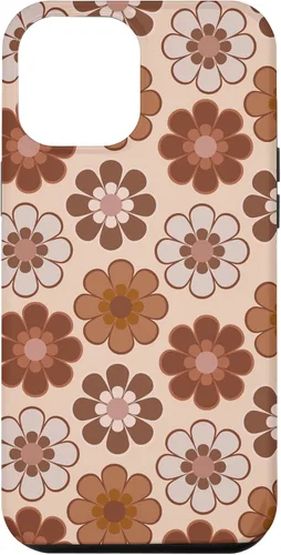 Vista 26 de 70s Retro Floral Pattern in Brown, Tan and Camel Case for iPhone 17