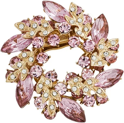 Vista 6 de Shlutesoy - Broche para mujer, diseño de ramo de flores con brillantes, color azul claro