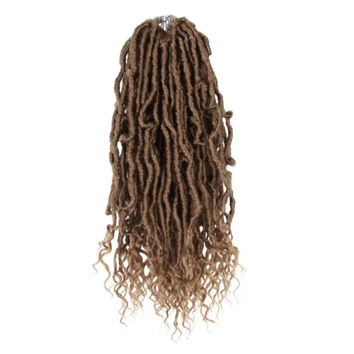 Vista 14 de BOHOBABE Rastas Sintéticas de Ganchillo de 10 Pulgadas, Rastas de Ganchillo Suaves Boho con Puntas Rizadas, Rastas Cortas de Diosa Bohemia de 1#