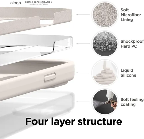 Vista 5 de elago [Paquete] Funda de silicona compatible con iPhone 14 Pro Max y funda transparente compatible con AirPods Pro de 2ª