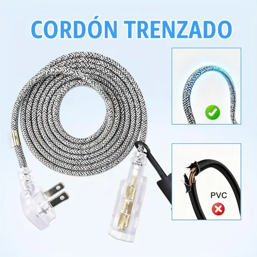Vista 4 de Cable de extensión trenzado calibre 16, 15 pies, 2