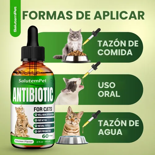 Vista 6 de Antibiótico para gatos para infecciones, ITUs, momentos respiratorios, resfriado y alergias Antibióticos para gatos de todas las edades y razas