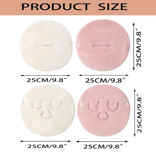 Vista 2 de Paquete de 4 toallas faciales reutilizables, compresa fría y caliente, toalla de vapor facial, toalla hidratante para el cuidado de la piel, toallas