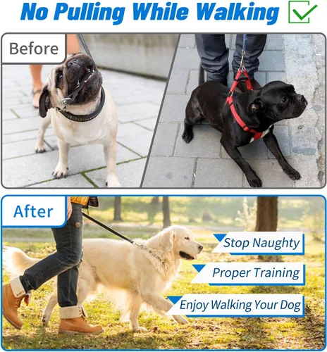 Vista 7 de Collar de punta para perro, collar de entrenamiento para perros con clip de liberación rápida, eslabones ajustables de acero inoxidable con puntas